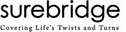 SUREBRIDGE COVERING LIFE'S TWISTS AND TURNS logo