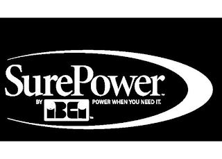 SUREPOWER BY IBCI POWER WHEN YOU NEED IT. logo