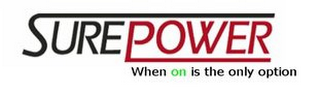SUREPOWER WHEN ON IS THE ONLY OPTION logo