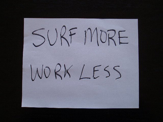 SURF MORE WORK LESS logo