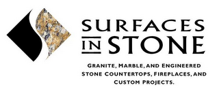 SURFACES IN STONE GRANITE, MARBLE, AND ENGINEERED STONE COUNTERTOPS, FIREPLACES, AND CUSTOM PROJECTS logo