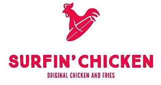 SURFIN' CHICKEN ORIGINAL CHICKEN AND FRIES logo