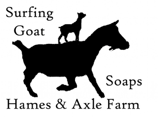 SURFING GOAT SOAPS HAMES & AXLE FARM logo