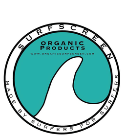 SURFSCREEN ORGANIC PRODUCTS WWW.ORGANICSURFSCREEN.COM MADE BY SURFERS FOR SURFERS logo