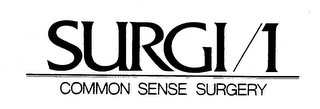 SURGI/1 COMMON SENSE SURGERY logo