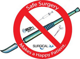 SURGICAL INK SAFE SURGERY MAKES A HAPPY PATIENT. logo