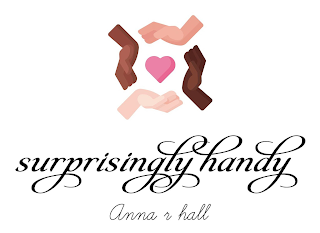 SURPRISINGLY HANDY ANNA R HALL logo