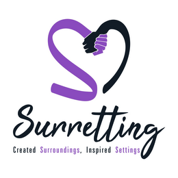 SURRETTING CREATED SURROUNDINGS, INSPIRED SETTINGS logo