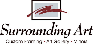 SURROUNDING ART CUSTOM FRAMING · ART GALLERY · MIRRORS logo
