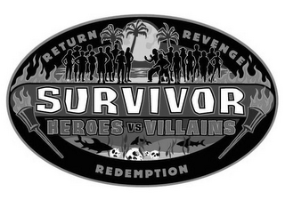 SURVIVOR HEROES VS VILLAINS RETURN REVENGE REDEMPTION logo