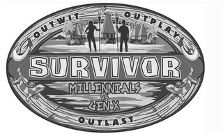 SURVIVOR OUTWIT OUTPLAY OUTLAST MILLENNIALS VS GEN X logo