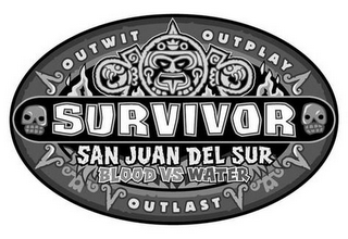 SURVIVOR OUTWIT OUTPLAY OUTLAST SAN JUAN DEL SUR BLOOD VS WATER logo