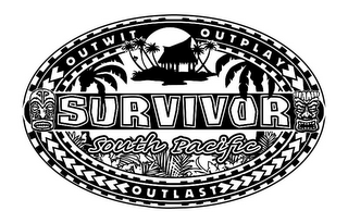 SURVIVOR SOUTH PACIFIC OUTWIT OUTPLAY OUTLAST logo