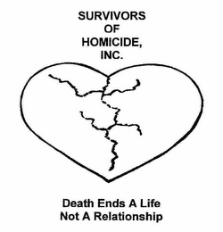SURVIVORS OF HOMICIDE, INC. DEATH ENDS A LIFE NOT A RELATIONSHIP logo