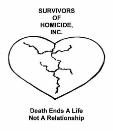 SURVIVORS OF HOMICIDE, INC. DEATH ENDS A LIFE NOT A RELATIONSHIP logo