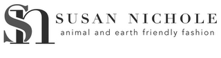 SUSAN NICHOLE ANIMAL AND EARTH FRIENDLY FASHION SN logo