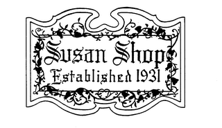 SUSAN SHOP ESTABLISHED 1931 logo