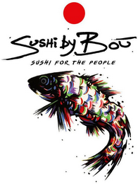 SUSHI BY BOU, SUSHI FOR THE PEOPLE logo