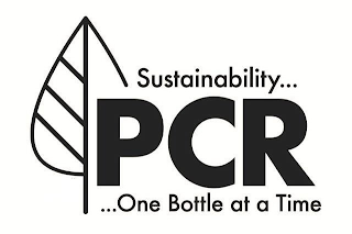 SUSTAINABILITY...PCR...ONE BOTTLE AT A TIME logo