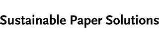 SUSTAINABLE PAPER SOLUTIONS logo