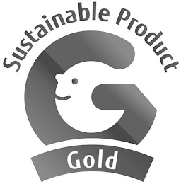SUSTAINABLE PRODUCT G GOLD logo