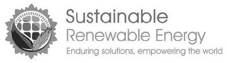 SUSTAINABLE RENEWABLE ENERGY ENDURING SOLUTIONS, EMPOWERING THE WORLD logo