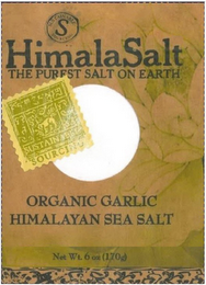 SUSTAINABLE SOURCING S HIMALASALT THE PUREST SALT ON EARTH SUSTAINABLE SOURCING ORGANIC GARLIC HIMALAYAN SEA SALT logo