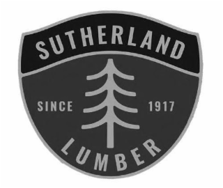 SUTHERLAND LUMBER SINCE 1917 logo