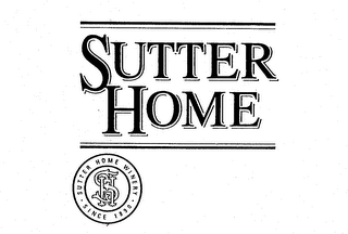 SUTTER HOME WINERY SH SINCE 1890 logo