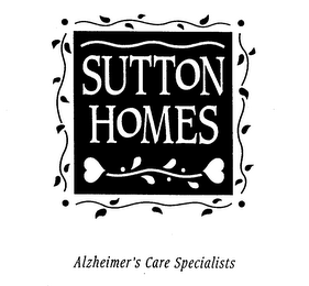 SUTTON HOMES ALZHEIMER'S CARE SPECIALISTS logo