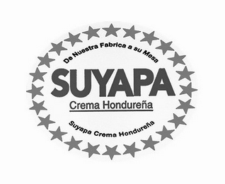SUYAPA CREMA HONDUREÑA0 SUYAPA CREMA HONDUREÑA DE NUESTRA FABRICA A SU MESA logo