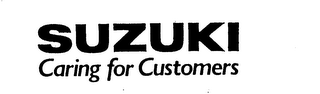 SUZUKI CARING FOR CUSTOMERS logo