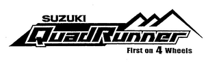 SUZUKI QUADRUNNER FIRST ON 4 WHEELS logo