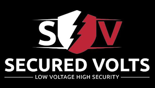 SV SECURED VOLTS LOW VOLTAGE HIGH SECURITY logo
