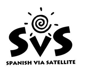 SVS SPANISH VIA SATELLITE logo