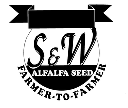 S&W PREMIUM ALFALFA SEED FARMER-TO-FARMER logo