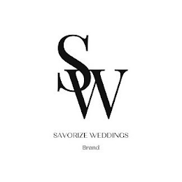 SW SAVORIZE WEDDINGS BRAND logo