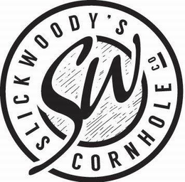 SW SLICK WOODY'S CORNHOLE CO. logo