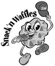 SW SNACK'N WAFFLES logo