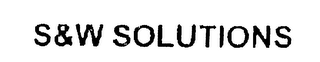 S&W SOLUTIONS logo