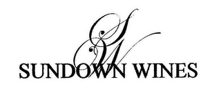 SW SUNDOWN WINES logo