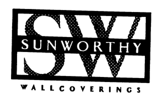 SW SUNWORTHY WALLCOVERINGS logo