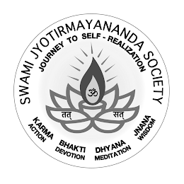 SWAMI JYOTIRMAYANANDA SOCIETY JOURNEY TO SELF-REALIZATION KARMA ACTION BHAKTI DEVOTION DHYANA MEDITATION JNANA WISDOM logo