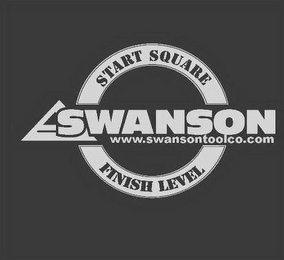 SWANSON WWW.SWANSONTOOLCO.COM START SQUARE FINISH LEVEL logo