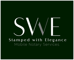SWE STAMPED WITH ELEGANCE MOBILE NOTARY SERVICES logo