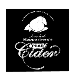SWEDISH KOPPARBERG'S PEAR CIDER - GENUINE SWEDISH PEAR CIDER logo
