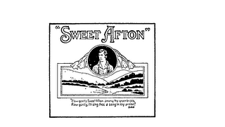 "SWEET AFTON" "FLOW GENTLY SWEET AFTON AMONG THY GREEN BROES FLOW GENTLY I'LL SING THE A SONG IN THY PRAISE". BURNS logo