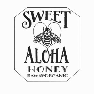 SWEET ALOHA HONEY RAW AND ORGANIC logo
