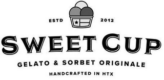 SWEET CUP GELATO & SORBET ORIGINALE HANDCRAFTED IN HTX ESTD 2012 logo