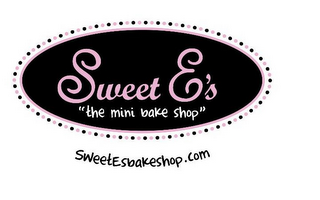 SWEET E'S "THE MINI BAKE SHOP" SWEETESBAKESHOP.COM logo